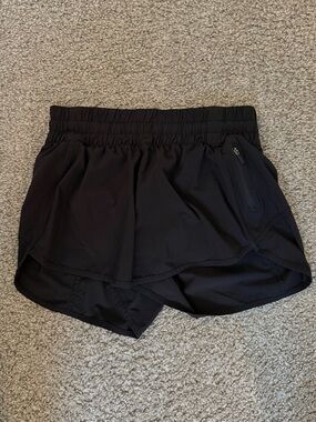 lululemon athletica hotty hot Black Running Shorts